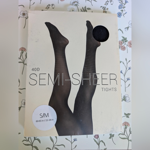 Forever21 Semi-Sheer Black Tights Size Small To Medium NEW - Picture 1 of 2
